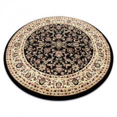 Kilimas ROYAL ADR Apskritas kilimas dizainas 1745 juoda